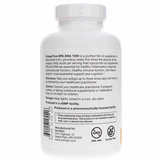 Omega Pure EPA-DHA 1000, 120 Softgels, ND