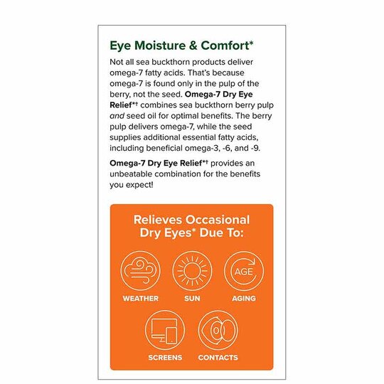 Omega-7 Dry Eye Relief, 60 Softgels, TNT