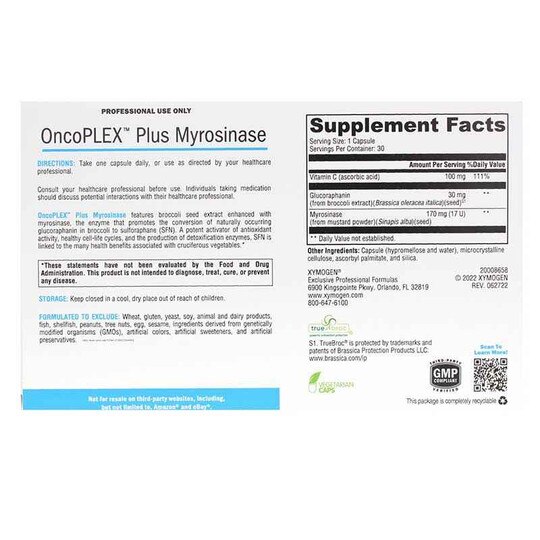 OncoPLEX Plus Myrosinase, 30 Veg Capsules, XYM