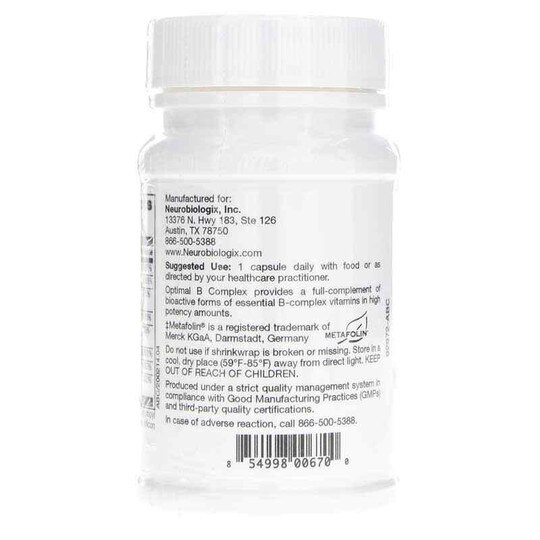 Optimal B Complex, 60 Capsules, NBX