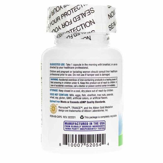 Optimal Iron With Cofactors, 90 Veg Capsules, SKH