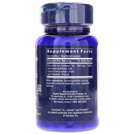Optimized Chromium with Crominex 3+ 500 Mcg, 60 Veg Cap, LFE