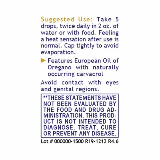 Oregano Oil, .5 Oz, PRL