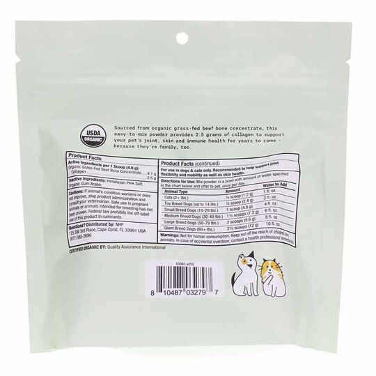 Organic Collagen Powder for Cats & Dogs, 5.07 Oz, BW