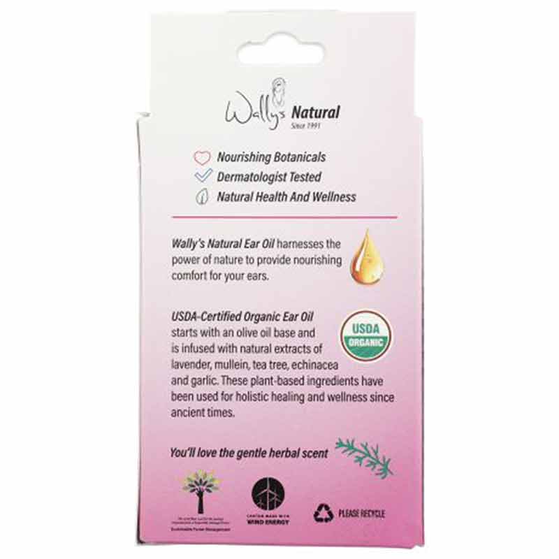 Wallys organic ear oil drops are herbal ear drops that contains organic olive oil, tea tree oil