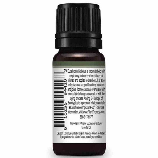 Organic Eucalyptus Globulus Essential Oil, .33 Oz, PL