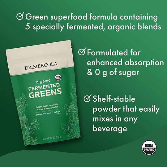 Organic Fermented Greens, 9.5 Oz, DRM