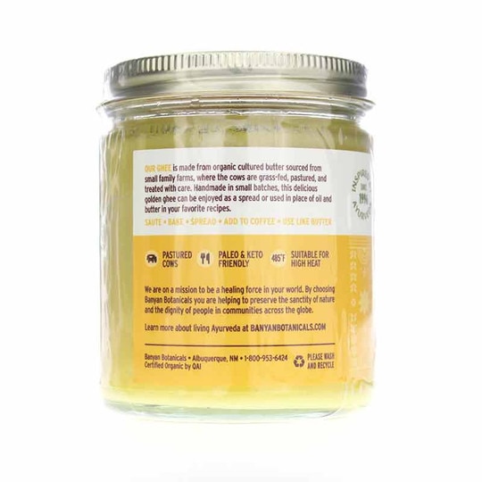 Organic Ghee Clarified Butter, 7.5 Oz, BYB
