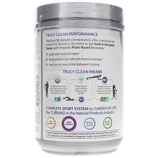 Organic Plant Based Recovery Blackberry Lemonade Garden Of Life Sport