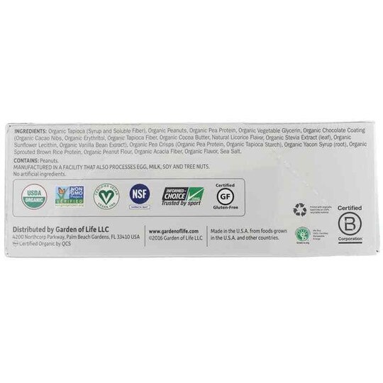 Organic Plant Based Performance Protein Bar Garden Of Life Sport