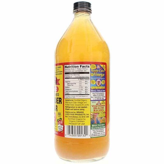 Organic Raw Unfiltered Apple Cider Vinegar Bragg