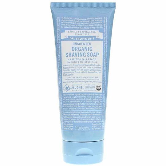 Organic Shaving Soap Fair Trade Unscented, Dr. Bronners Magic Soaps