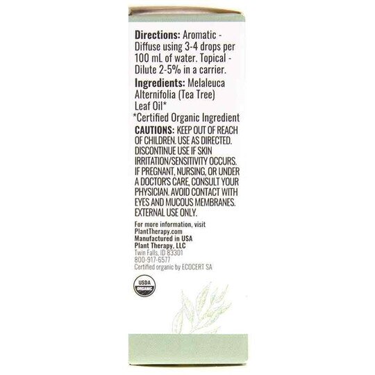 Organic Tea Tree KidSafe Essential Oil, .33 Oz, PL