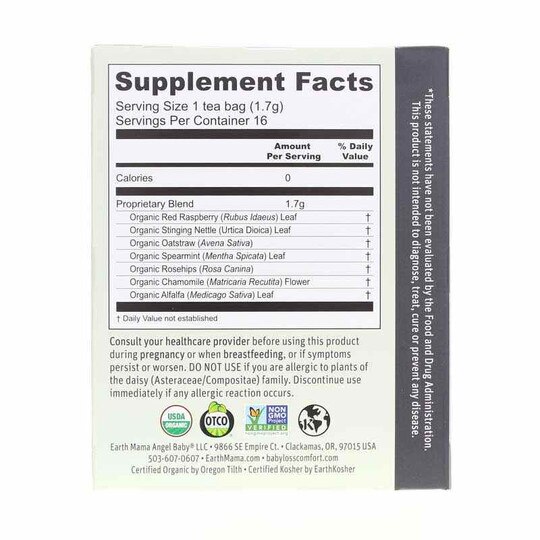 Organic Third Trimester Tea Earth Mama Organics