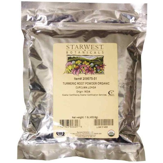 Organic Turmeric Root Powder, 1 Lbs, SWB
