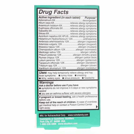 Outdoor Allergy, 60 Tablets, NC