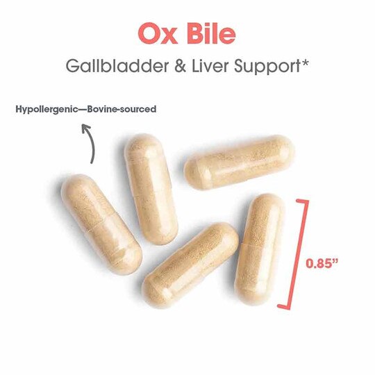 Ox Bile 125 Mg, 180 Veg Capsules, ARG
