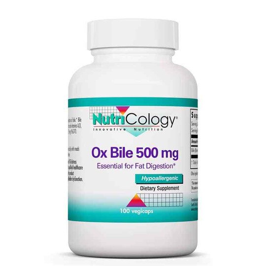 Ox Bile 500 Mg, 100 Veg Capsules, NTC