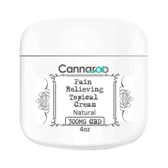 Pain Relieving Topical Cream with 300 Mg CBD, Cannaroo