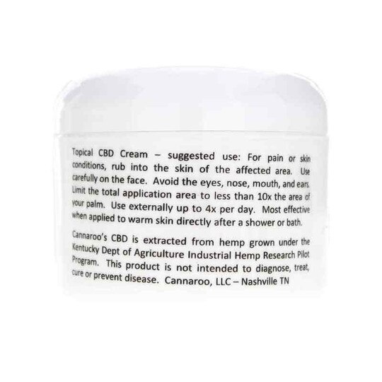 Pain Relieving Topical Cream with 300 Mg CBD, Cannaroo