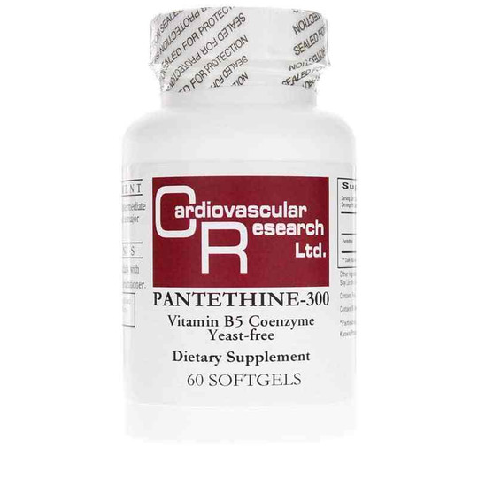 Pantethine-300 Vitamin B5 Coenzyme, 60 Softgels, CR