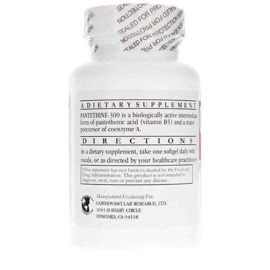 Pantethine-300 Vitamin B5 Coenzyme, 60 Softgels, CR