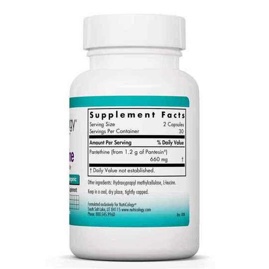 Pantethine, 60 Veg Capsules, NTC