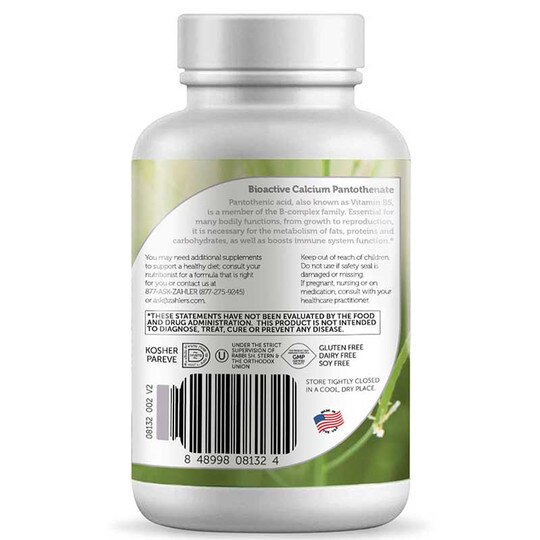 Pantothenic Acid 500 Mg, 120 Capsules, ZHL