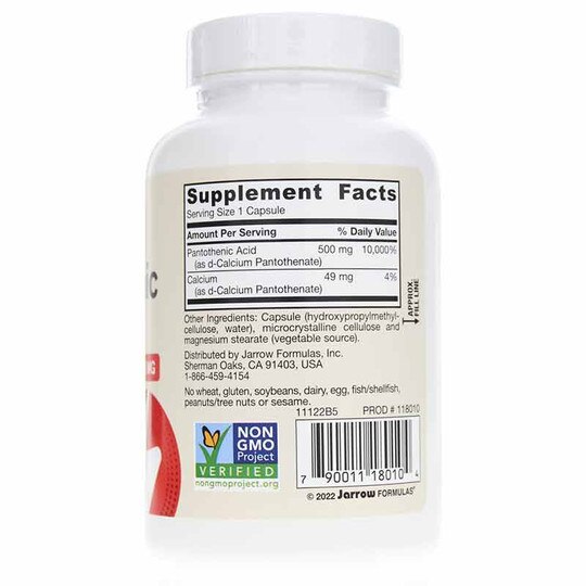 Pantothenic Acid B5, 100 Veg Capsules, JRF