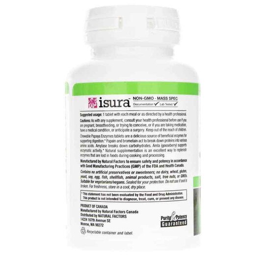 Papaya Enzymes, Natural Factors