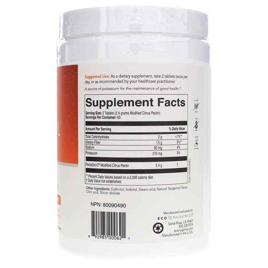 Pectasol Modified Citrus Pectin Chewables, 120 Chewable Tablets, ECN