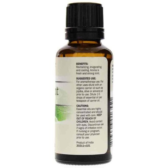 Peppermint Organic Essential Oil, 1 Oz, DRM