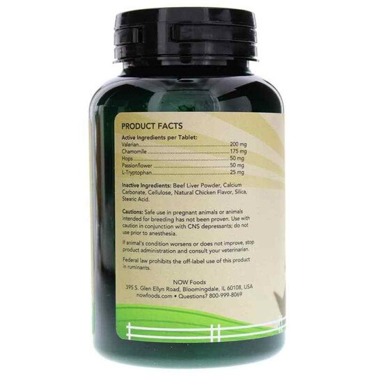Pet Relaxant for Dogs/Cats, 90 Chewable Tablets, NOW