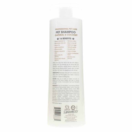 Pet Shampoo Oatmeal & Coconut, 16 Oz, GIO