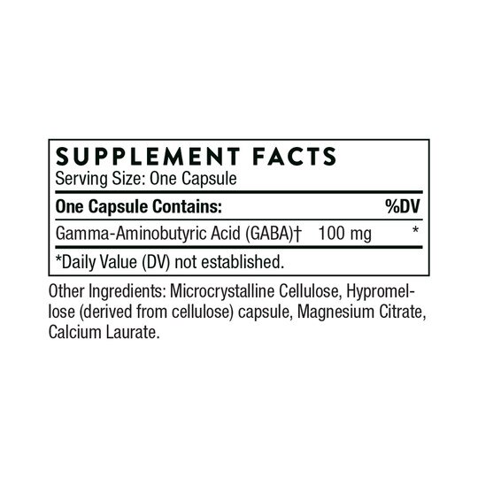 PharmaGABA-100, 60 Veg Capsules, THR
