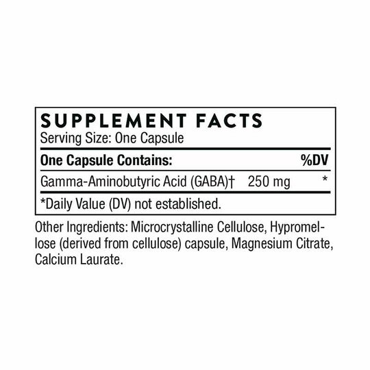 PharmaGABA-250, 60 Veg Capsules, THR