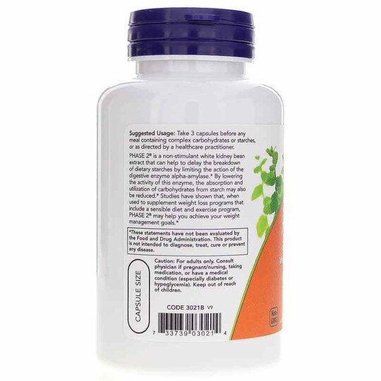 Phase 2 500 Mg, 120 Veg Capsules, NOW