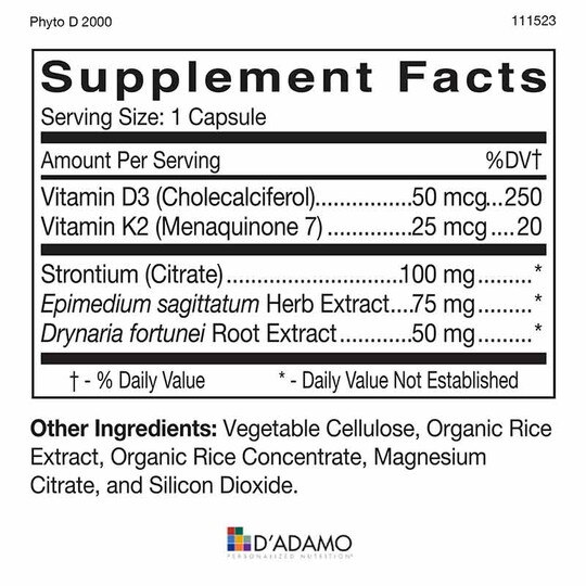 Phyto D 2000, 60 Veg Capsules, DAPN