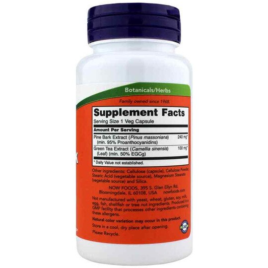 Pine Bark Extract 240 Mg, 90 Veg Capsules, NOW