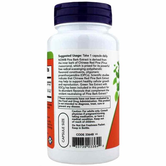 Pine Bark Extract 240 Mg, 90 Veg Capsules, NOW