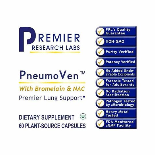 PneumoVen Lung Support, 60 Veg Capsules, PRL