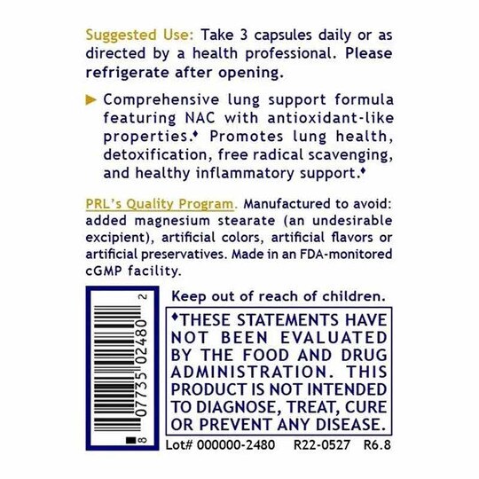 PneumoVen Lung Support, 60 Veg Capsules, PRL