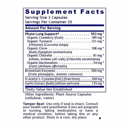 PneumoVen Lung Support, 60 Veg Capsules, PRL