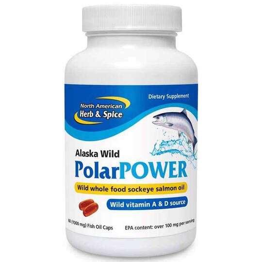 PolarPower Salmon Oil 1000 Mg, 60 Fish Oil Capsules, NAHS
