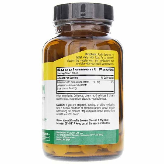 Potassium 99 Mg, 250 Tablets, CTL