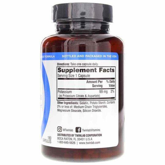 Potassium Caps, 180 Capsules, TWL