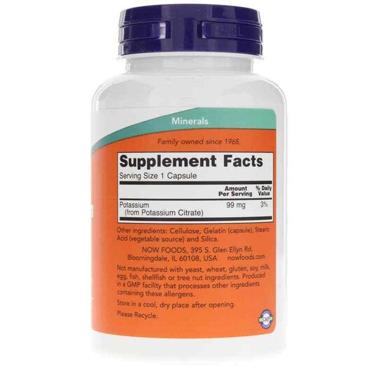 Potassium Citrate 99 Mg, 180 Capsules, NOW