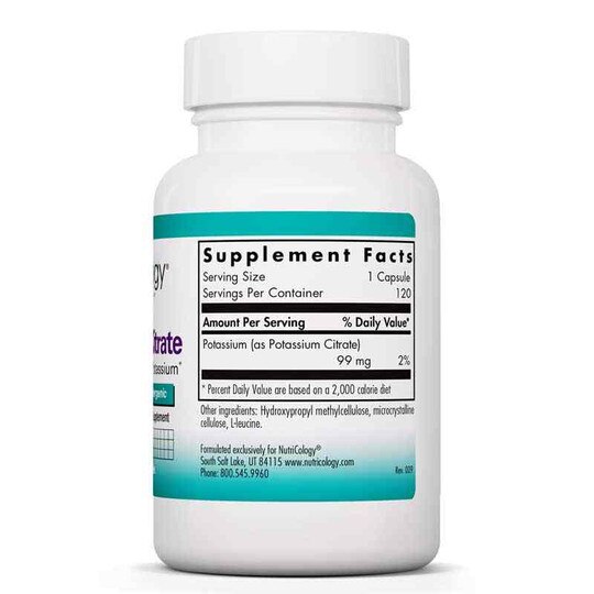 Potassium Citrate, 120 Veg Capsules, NTC