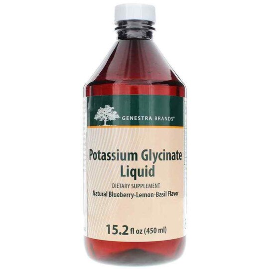Potassium Glycinate Liquid BlueberryLemonBasil Flavor, Genestra