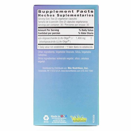Pre-Biotic with Llife-Oligo Prebiotic Fiber XOS, 60 Veg, BNU
